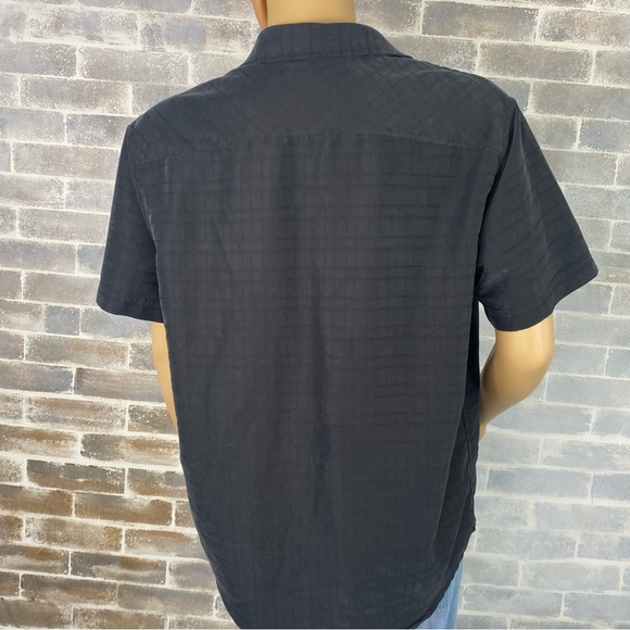 Men’s Tony Hawk Button Up Short Sleeve Collared Pocket Front Charcoal Shirt XL - Picture 7 of 8